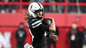 Nebraska's TJ Lateef runs from USC defender on Saturday night