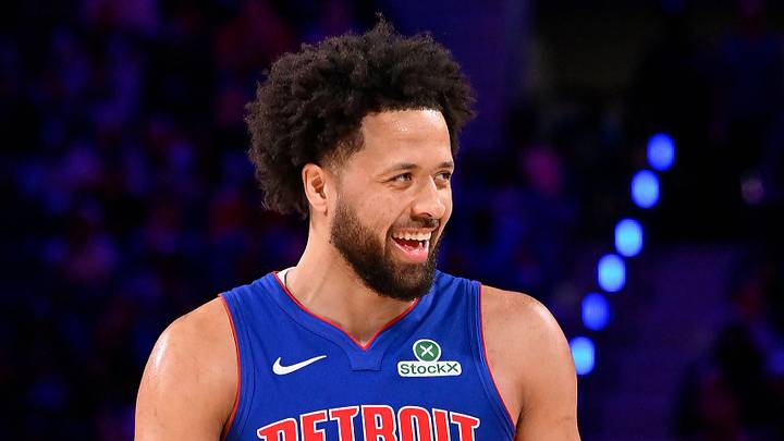 PHILADELPHIA, PA - OCTOBER 25: Cade Cunningham #2 of the Detroit Pistons smiles during the game against the Philadelphia 76ers on October 25, 2026 at the Xfinity Mobile Arena in Philadelphia, Pennsylvania. Copyright 2026 NBAE (Photo by David Dow/NBAE via Getty Images)