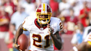 Oct. 7, 2007; Landover, MD, USA; Washington Redskins safety Sean Taylor (21) runs after an interception against the Detroit Lions at FedEx Field in Landover, MD.  Mandatory Credit: Geoff Burke-Imagn Images
