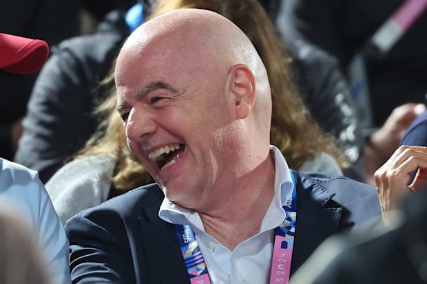 Gianni Infantino laughing.