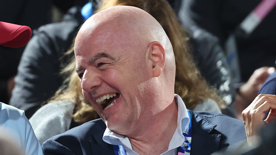 Gianni Infantino cackling.