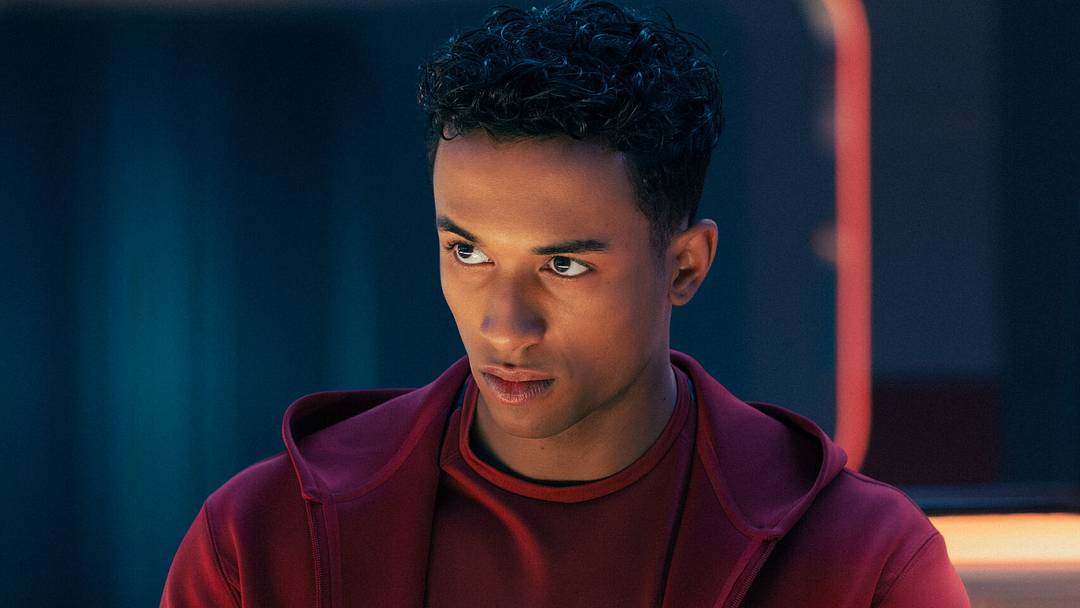 Sandro Rosta as Caleb in season 1, episode 7, of Star Trek: Starfleet Academy streaming on Paramount+. Photo Credit: Brooke Palmer/Paramount+