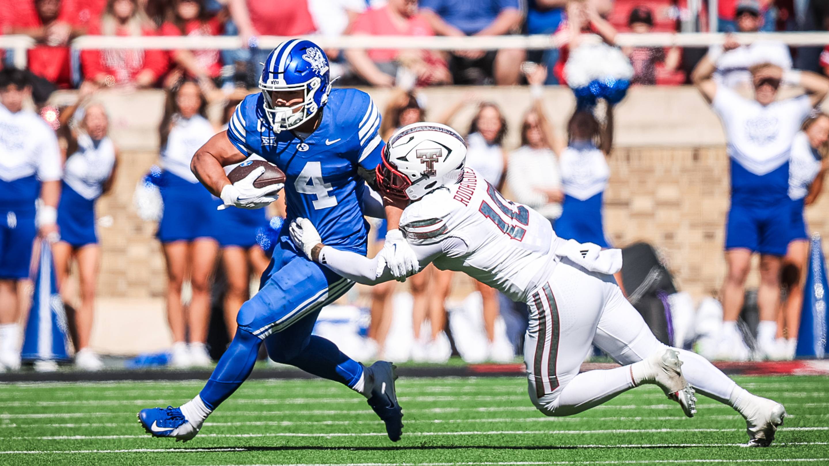 BYU RB LJ Martin runs the football against Texas Tech | BYU Photo