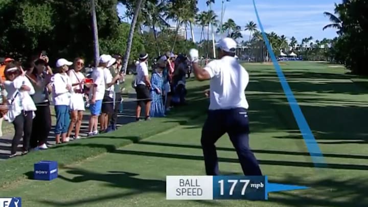 Hideki Matsuyama lost his driver in the crowd during the SONY Open. Hideki Matsuyama lost his driver in the crowd during the SONY Open.