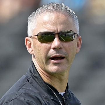 Sep 6, 2025; Tallahassee, Florida, USA; Florida State Seminoles head coach Mike Norvell before the game against the East Texas A&M Lions at Doak S. Campbell Stadium. Mandatory Credit: Melina Myers-Imagn Images
