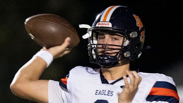 DIVISION II-A: Jared Curtis, Nashville Christian, Jr. - Here, Curtis (2) throws against BGA during their game