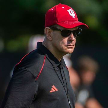 Head Coach Curt Cignetti at Indiana University football practice on Wednesday, July 30, 2025.