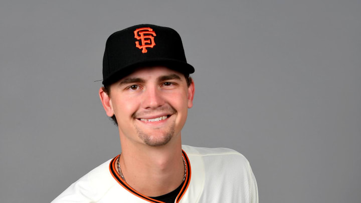 San Francisco Giants pitcher Sean Hjelle during a baseball game