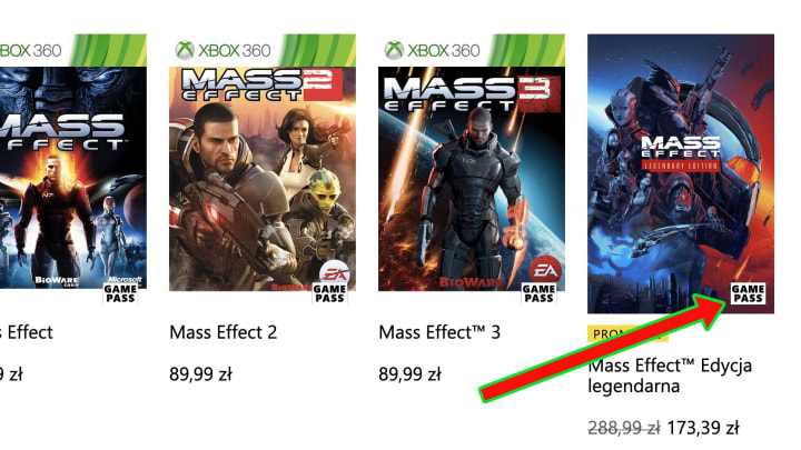 Mass Effect Legendary Edition recently appeared with the Xbox Game Pass badge in Poland.