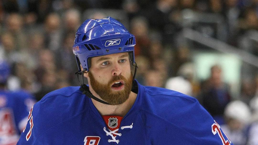 Nov 1, 2008; Toronto, ON, Canada; New York Rangers defenseman (27) Paul Mara in action against the Toronto Maple Leafs at the Air Canada Centre in Toronto, ON. The Maple Leafs beat the Rangers 5-2. Mandatory Credit: Tom Szczerbowski-Imagn Images