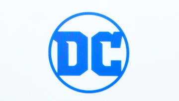 American comic book publisher company DC Comics logo is seen