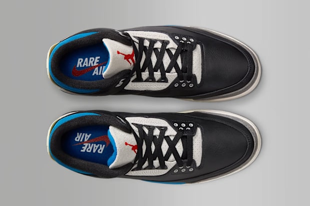 Top view of the Air Jordan 3.