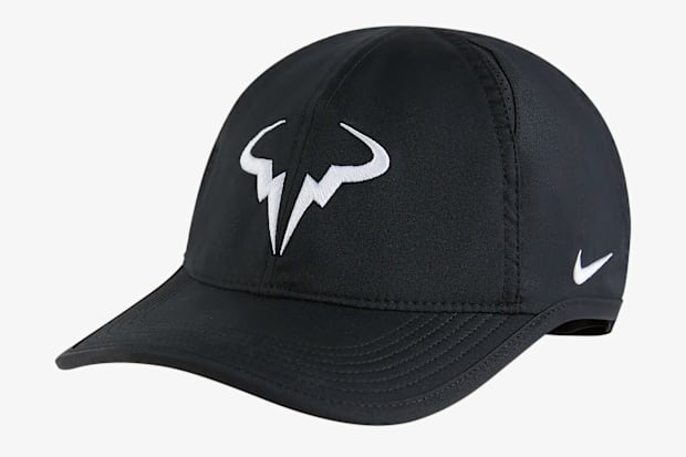 Rafael Nadal's black and white Nike hat.