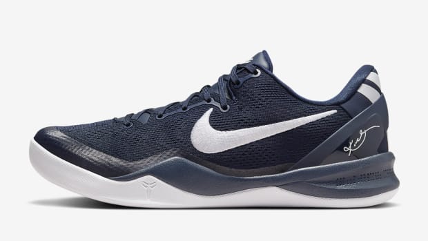 Kobe Bryant's navy and white Nike sneaker.