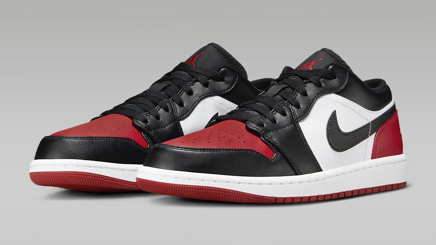 jordan 1 low red white black