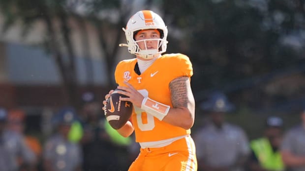 Tennessee quarterback Joey Aguilar (6)