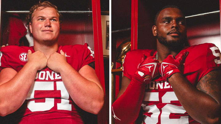 Oklahoma linemen Branson Hickman and Damonic Williams