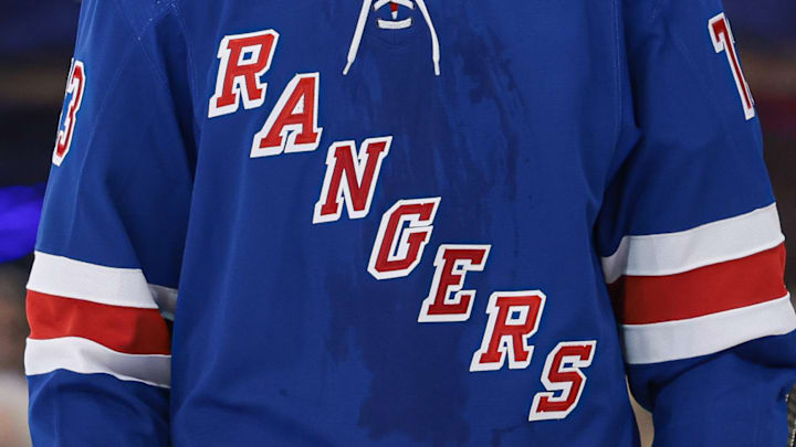 New York Rangers home jersey.