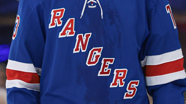 New York Rangers home jersey.