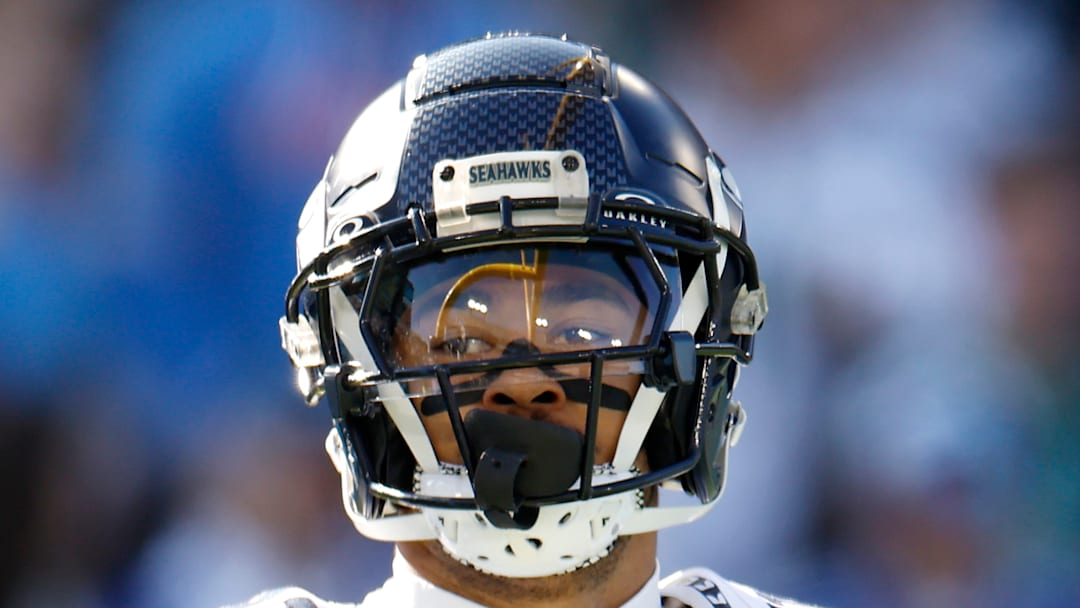 Jaxon Smith-Njigba of the Seattle Seahawks makes a play