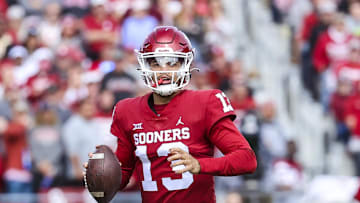 Nov 20, 2021; Norman, Oklahoma, USA;  Caleb Williams, USC Football