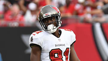 Tampa Bay Buccaneers wide receiver Antonio Brown in the second half against the Atlanta Falcons.
