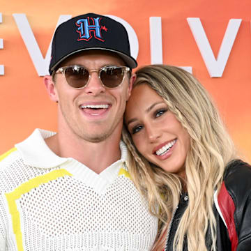 Braxton Berrios and Alix Earle during Coachella 2025