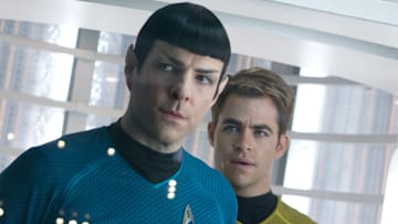 (Left to right) Zachary Quinto is Spock and Chris Pine is Kirk in STAR TREK INTO DARKNESS from Paramount Pictures and Skydance Productions.