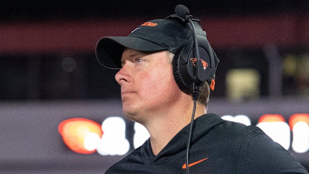 Oregon State head coach Trent Bray