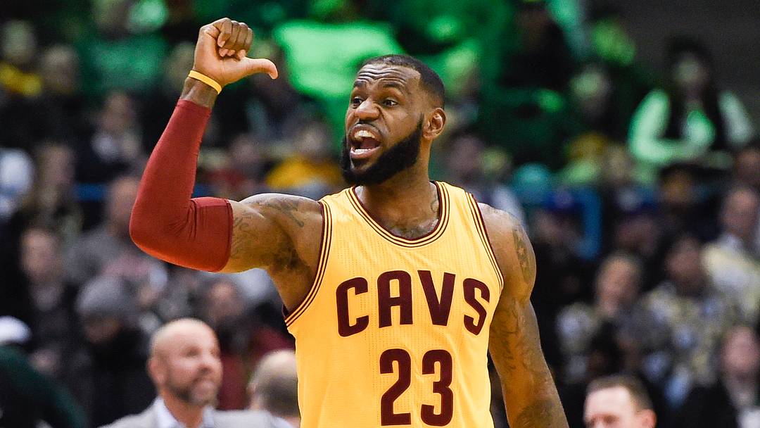 Dec 20, 2016; Milwaukee, WI, USA;  Cleveland Cavaliers forward LeBron James (23) sets up a play in the second quarter during the game against the Milwaukee Bucks at BMO Harris Bradley Center. Mandatory Credit: Benny Sieu-USA TODAY Sports