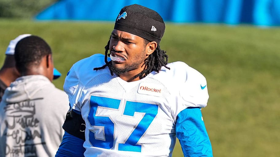 Detroit Lions defensive end Nate Lynn (57). | Junfu Han / USA TODAY NETWORK via Imagn Images
