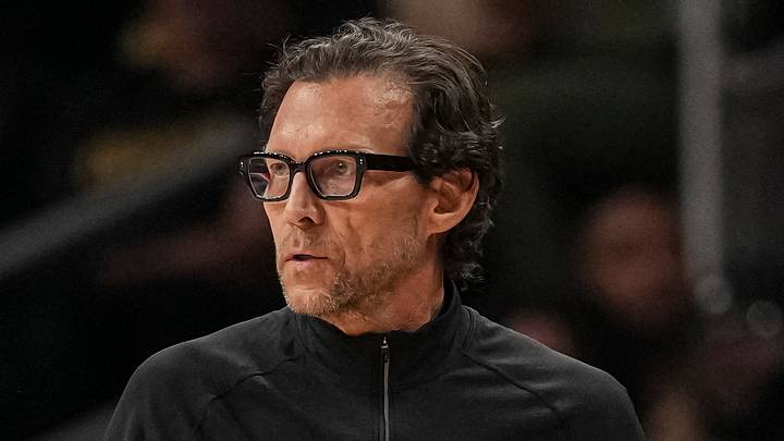 Atlanta Hawks head coach Quin Snyder reacts against the New York Knicks at State Farm Arena on April 6, 2026.