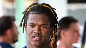 Milwaukee Brewers shortstop prospect Jesus Made walks in the dugout during spring training workouts Monday, February 17, 2025, at American Family Fields of Phoenix in Phoenix, Arizona.
