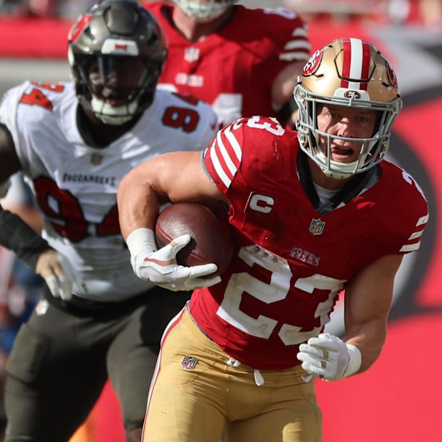 San Francisco 49ers running back Christian McCaffrey