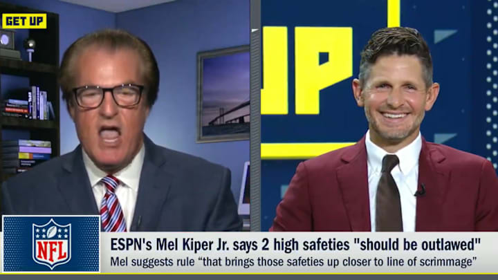 ESPN's Mel Kiper called for a ban of two-high safeties on Thursday's edition of 'Get Up'