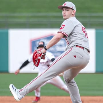 Indiana pitcher Gavin Seebold throws a pitch in a recent game for the Hoosiers.