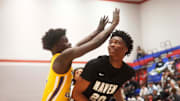 Whitehaven   s Bob Hickerson (20) looks to make a move in the paint against Montverde   s Caleb Gaskins (12) during a basketball game in the Winter Classic at the McDonald Insurance Arena on Friday, Feb. 09, 2024 in Bartlett, Tenn.