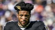 Oct 26, 2025; Baltimore, Maryland, USA;  Baltimore Ravens cornerback Marlon Humphrey (44) on the field during the game against the Chicago Bears at M&T Bank Stadium. Mandatory Credit: Tommy Gilligan-Imagn Images