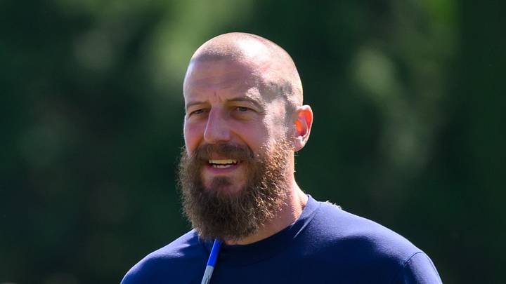 Seattle Seahawks offensive coordinator Brian Fleury during minicamp