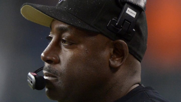 Dec 2, 2013; Seattle, WA, USA; New Orleans Saints secondary coach Wesley McGriff during the game