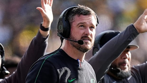 Oregon Ducks Dan Lanning College Football Playoff Big Ten Penn State Nittany Lions Dante Moore Ohio State Buckeyes Rose Bowl 