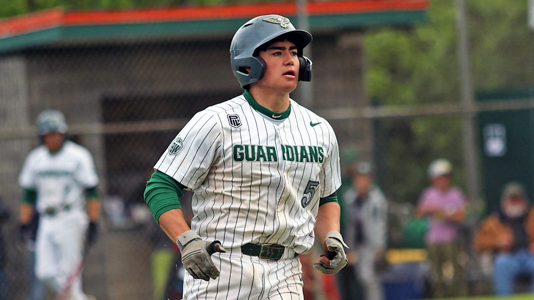 Wells senior Cody Roletto heads to first base on his second-inning single in Friday’s game at Wells High School.