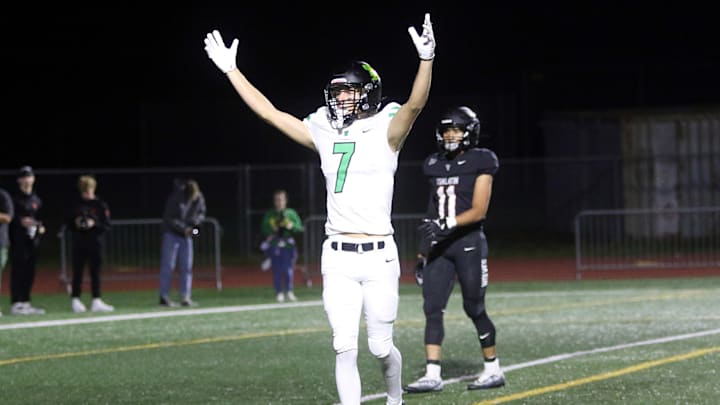 Wyatt Smiley and West Linn made a statement with Friday's 56-26 victory over rival Tualatin. Wyatt Smiley and West Linn made a statement with Friday's 56-26 victory over rival Tualatin.