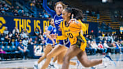 Cal guard Lulu Twidale drives to the basket