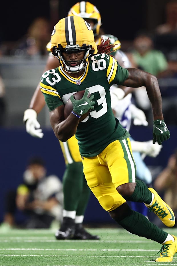 Savion Williams took a screen for 16 yards at Dallas in Week 4.