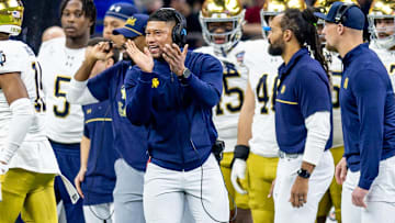 Notre Dame Fighting Irish head coach Marcus Freeman