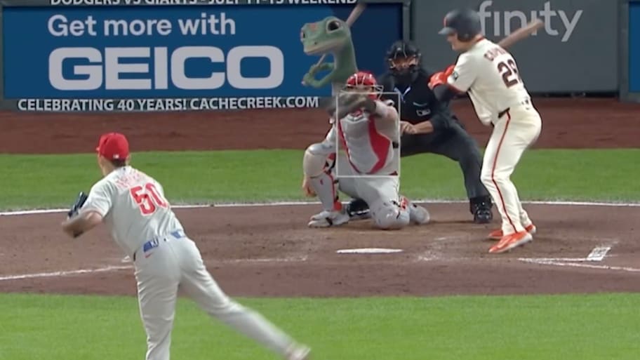 Phillies victimized by tight strike zone late in loss to Giants.  | MLB