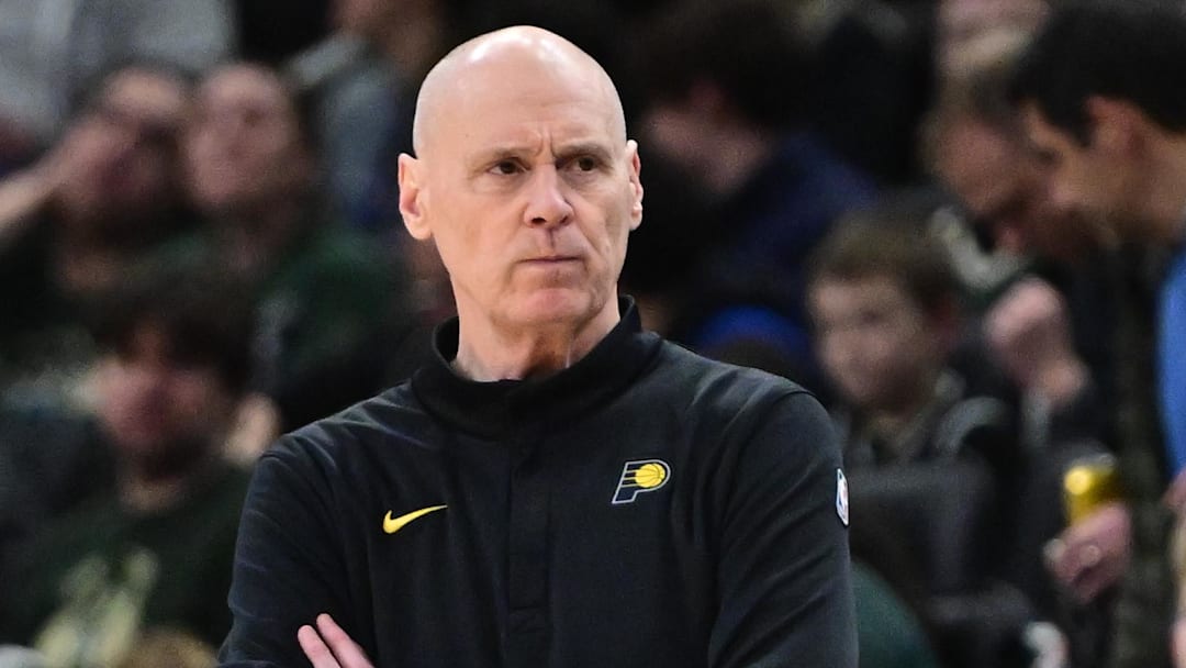 Feb 6, 2026; Milwaukee, Wisconsin, USA;  Indiana Pacers head coach Rick Carlisle looks on in the third quarter against the Milwaukee Bucks at Fiserv Forum. Mandatory Credit: Benny Sieu-Imagn Images