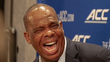 North Carolina head coach Hubert Davis at the 2025 ACC Tipoff 