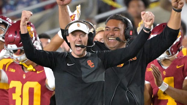 USC Trojans Lincoln Riley Michigan Wolverines Top 25 Bryce Underwood Makai Lemon King Miller Bryan Jackson Sherrone Moore